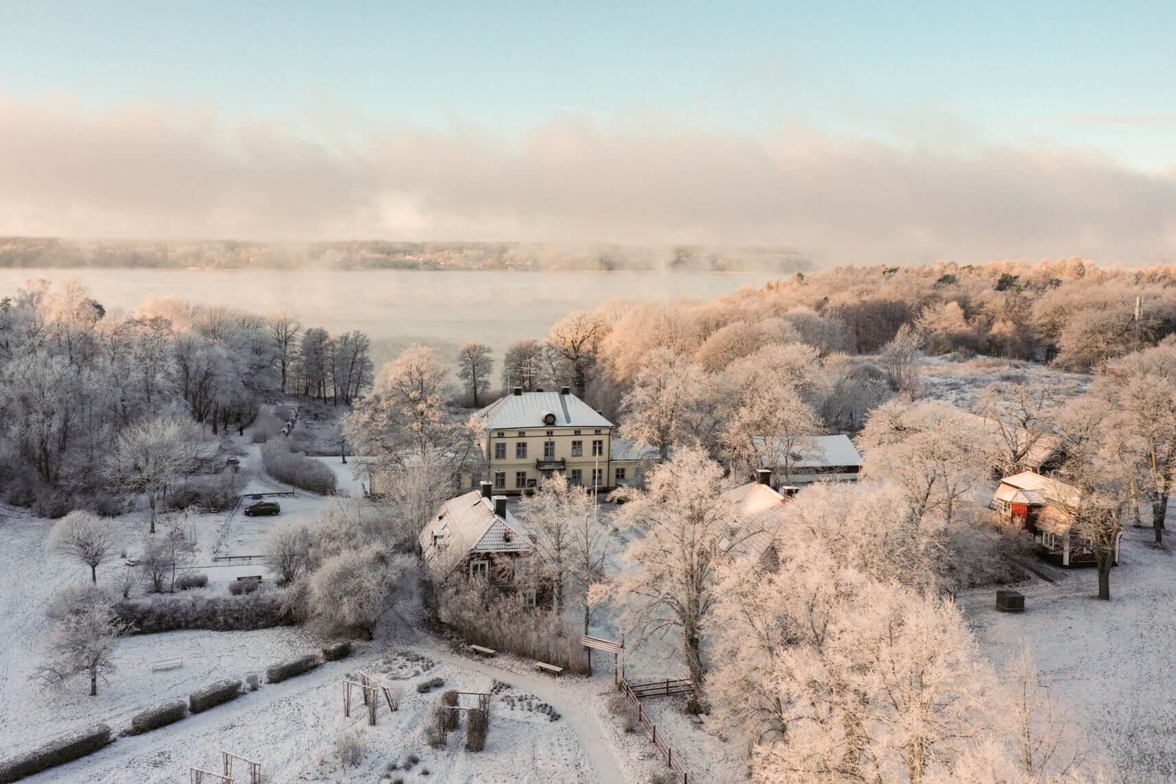 Riddersviks Herrgård ligger är en vacker plats för vinterbröllop
